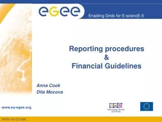 Reporting procedures &amp; Financial Guidelines