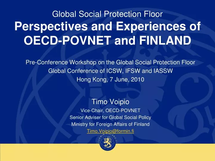 global social protection floor perspectives and experiences of oecd povnet and finland