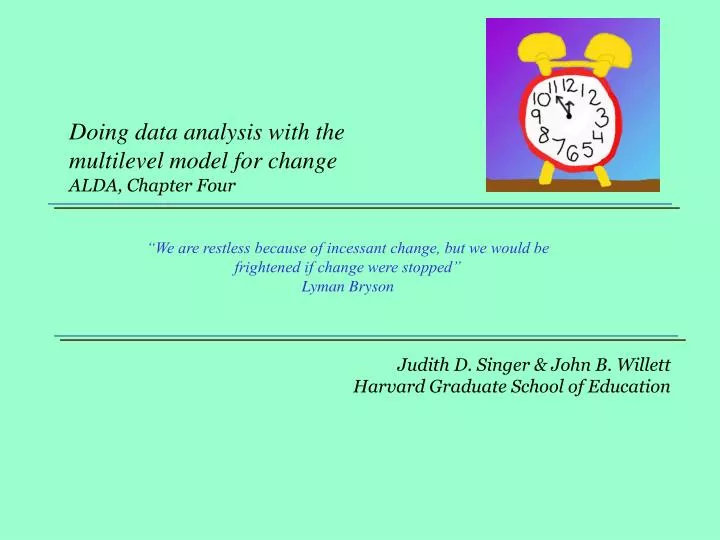 doing data analysis with the multilevel model for change alda chapter four