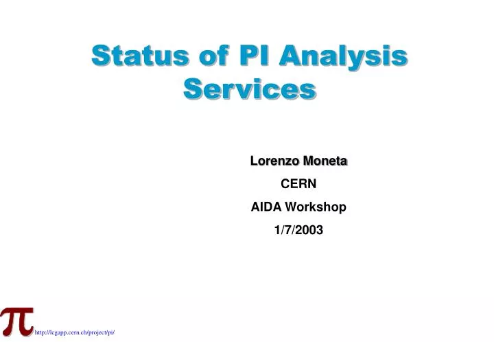 status of pi analysis services