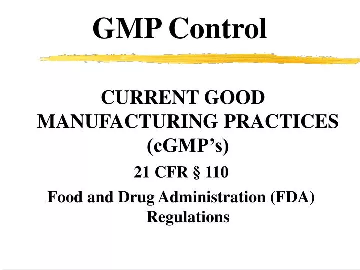 gmp control