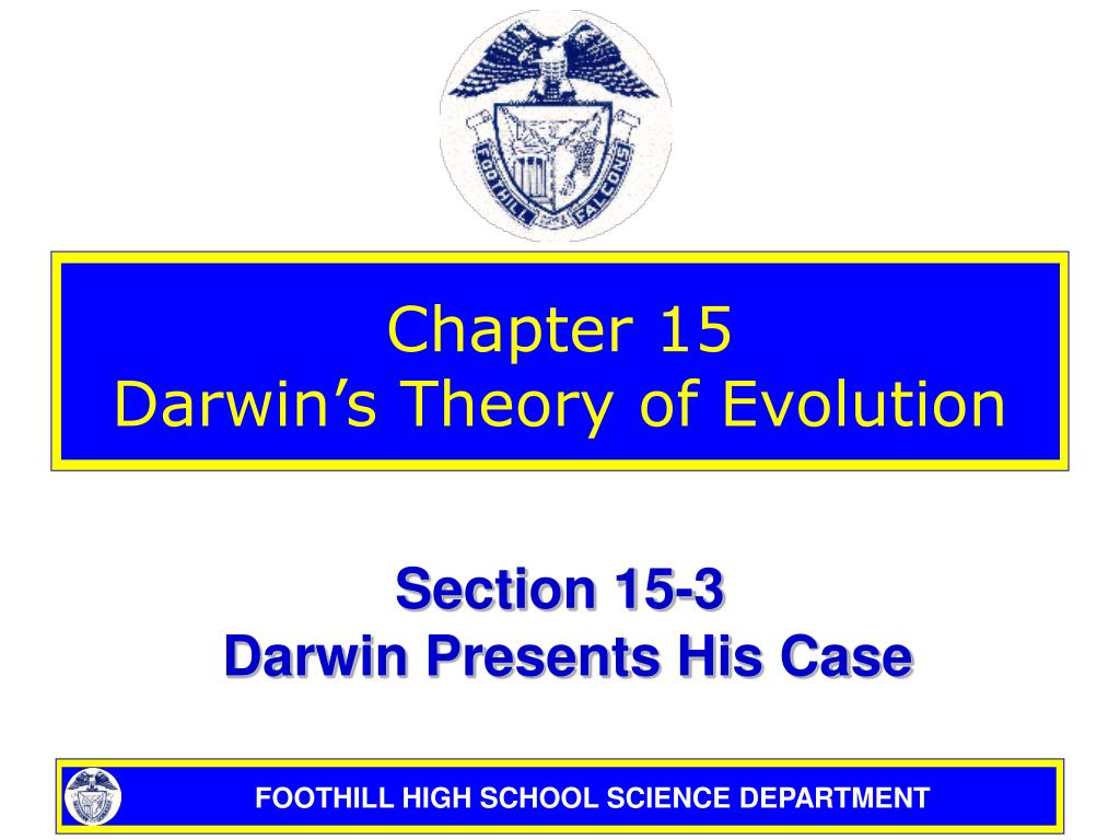PPT - Chapter 15 Darwin’s Theory of Evolution PowerPoint Presentation ...