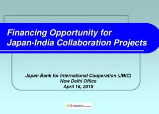 Financing Opportunity for Japan-India Collaboration Projects