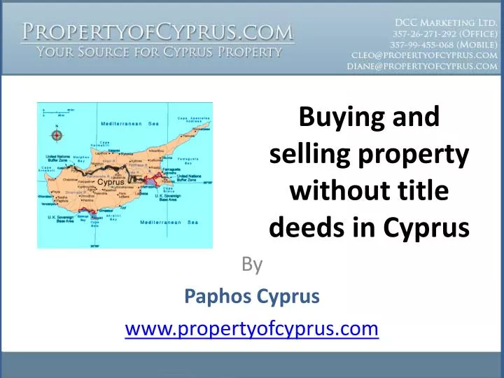 buying and selling property without title deeds in cyprus