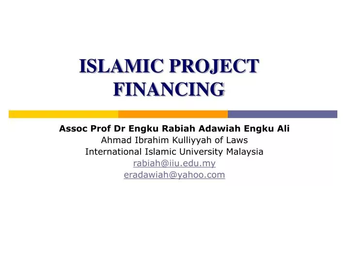 islamic project financing