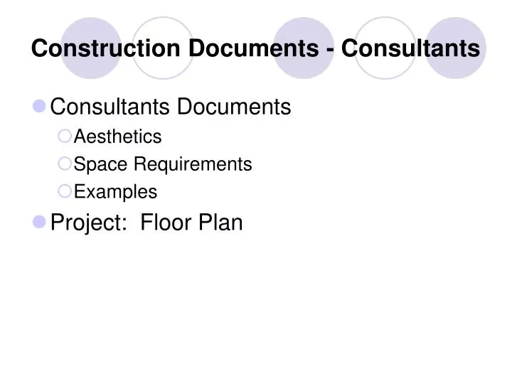 construction documents consultants