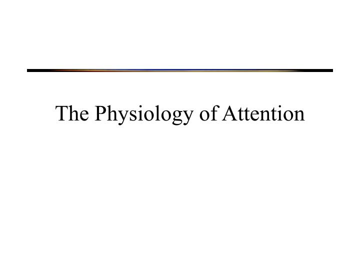 the physiology of attention