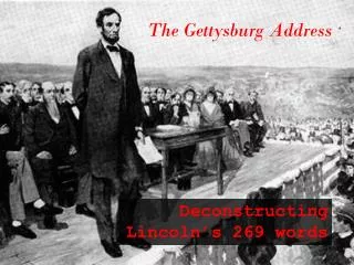 Analysis of the Gettysburg Address