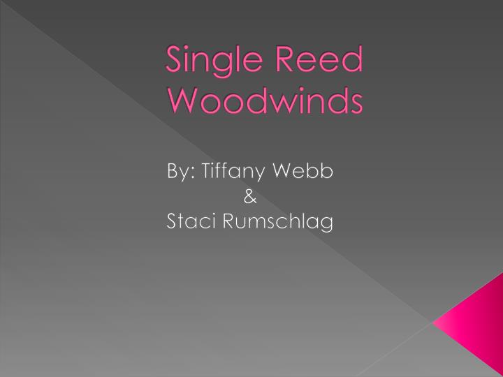 single reed woodwinds