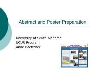 Abstract and Poster Preparation