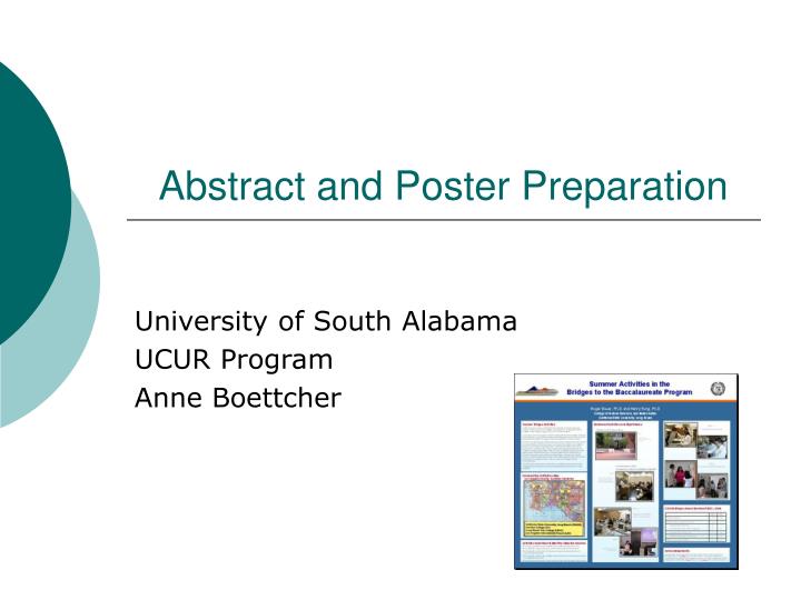 abstract and poster preparation