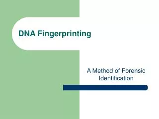 DNA Fingerprinting
