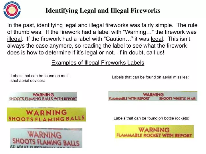 examples of illegal fireworks labels