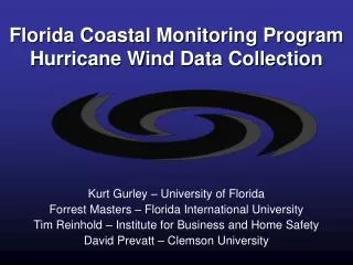 Florida Coastal Monitoring Program Hurricane Wind Data Collection