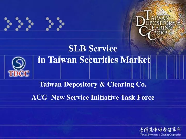 slb service in taiwan securities market