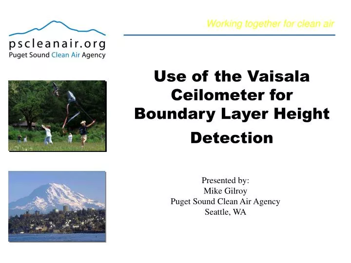 use of the vaisala ceilometer for boundary layer height detection