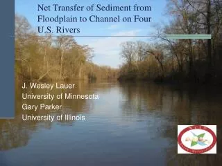 Net Transfer of Sediment from Floodplain to Channel on Four U.S. Rivers
