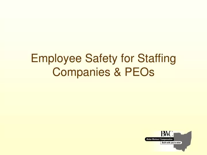 employee safety for staffing companies peos