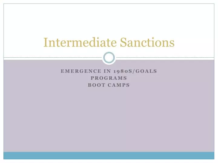 intermediate sanctions