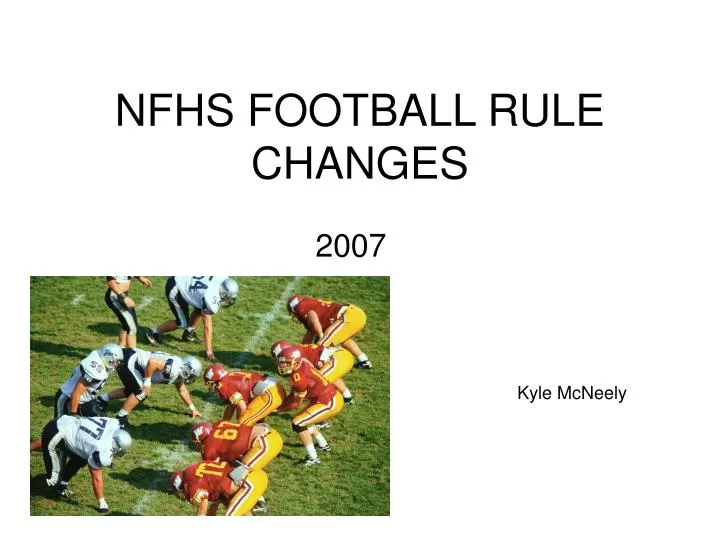 nfhs football rule changes