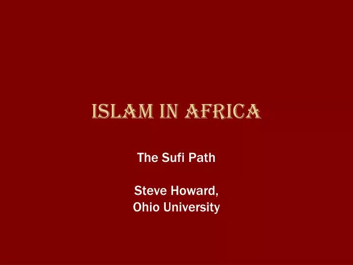 islam in africa