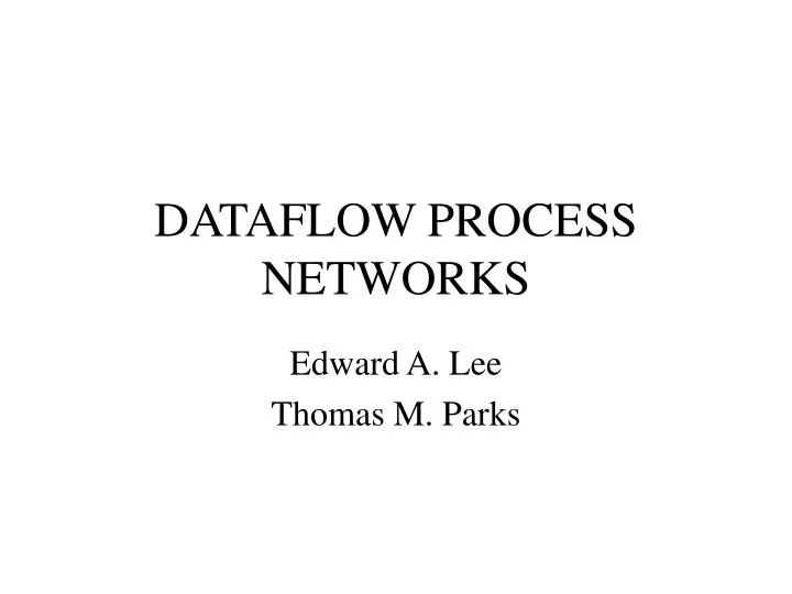 dataflow process networks