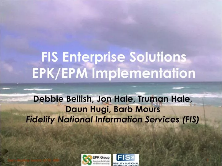 fis enterprise solutions epk epm implementation