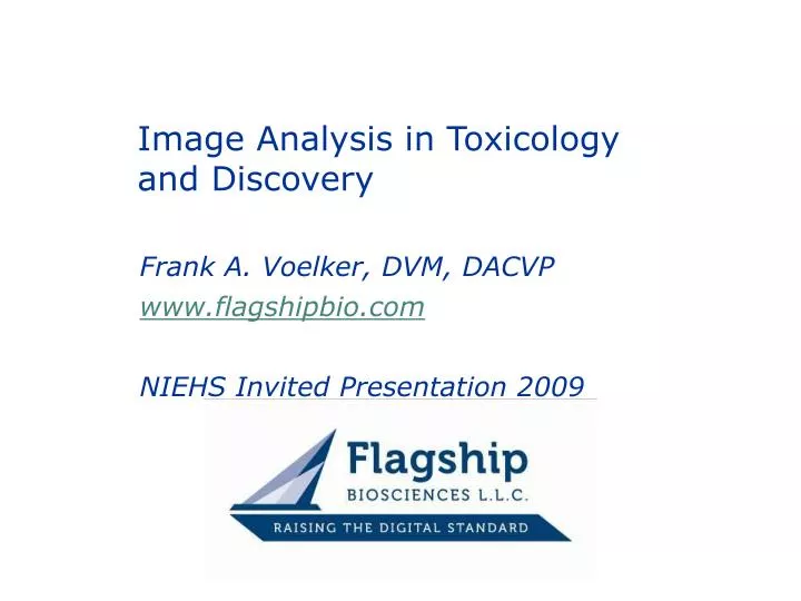 image analysis in toxicology and discovery