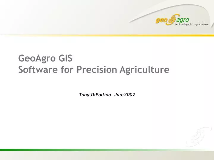 geoagro gis software for precision agriculture