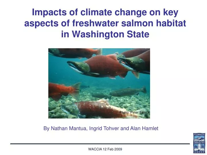 impacts of climate change on key aspects of freshwater salmon habitat in washington state