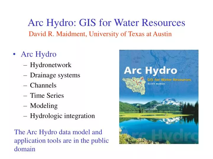 arc hydro gis for water resources