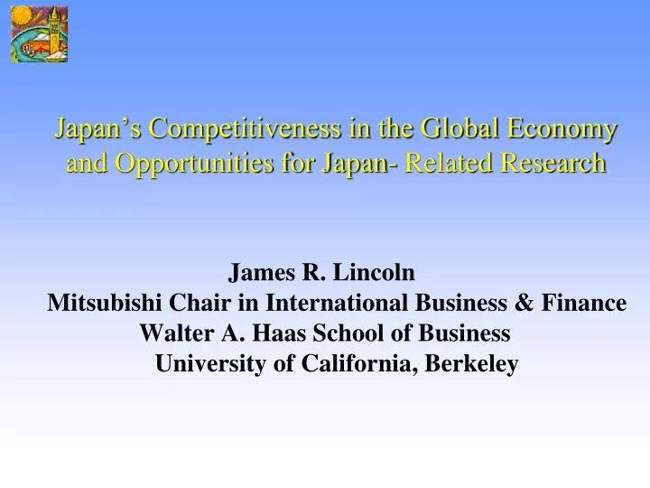 japan s competitiveness in the global economy and opportunities for japan related research