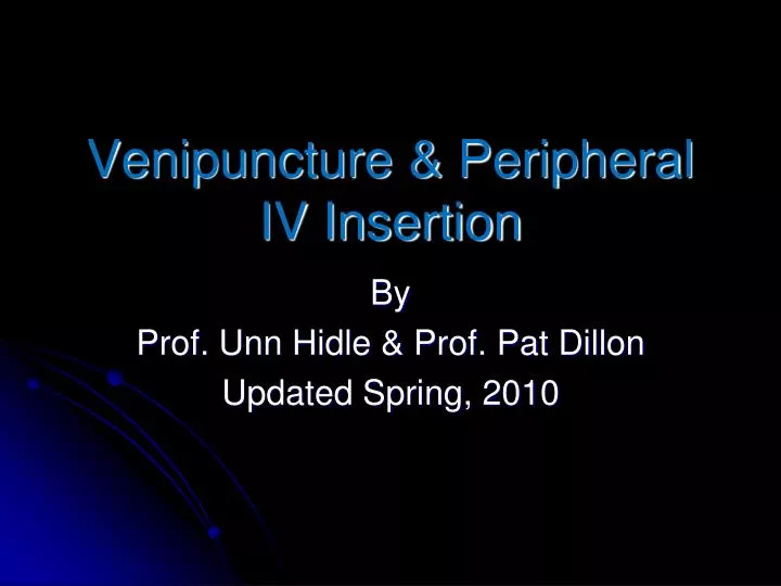 venipuncture peripheral iv insertion