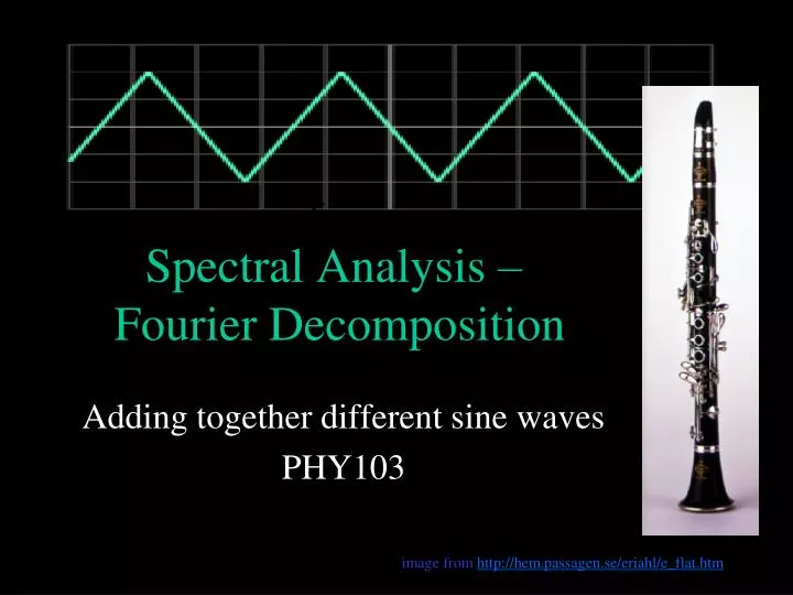 spectral analysis fourier decomposition