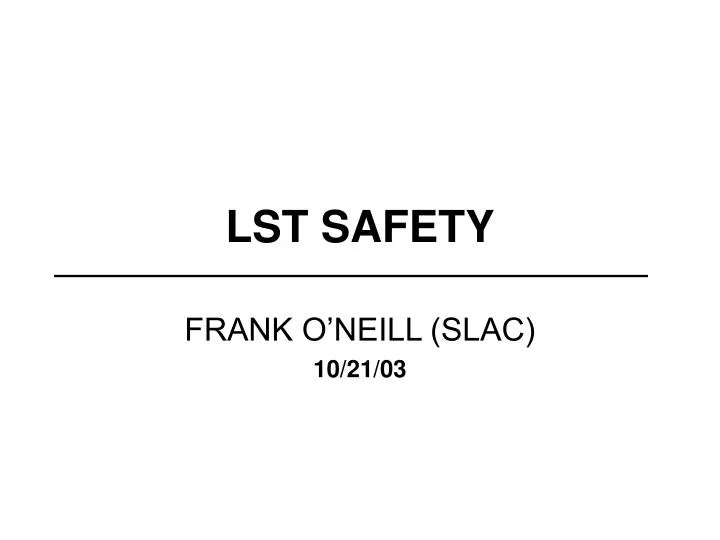 lst safety