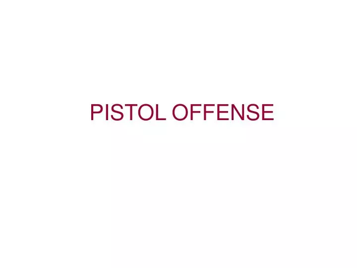 pistol offense