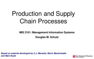 Production and Supply Chain Processes