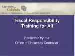 Fiscal Responsibility Training for All - slide 1