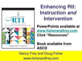 Enhancing RtI: Instruction and Intervention