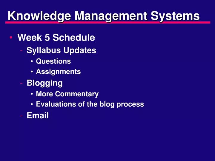 knowledge management systems