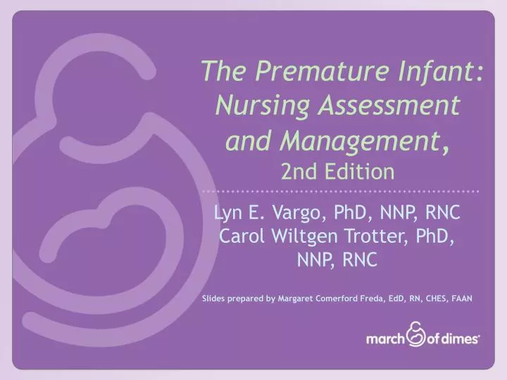the premature infant nursing assessment and management 2nd edition