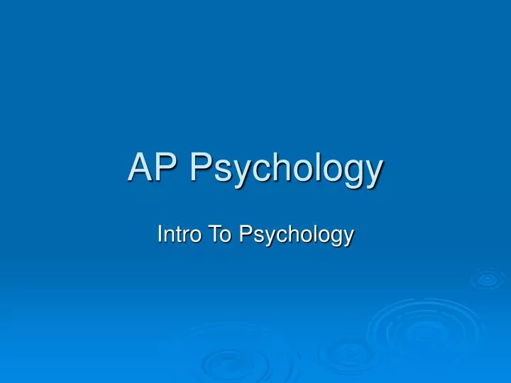 ap psychology