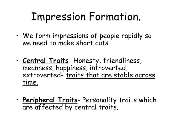 impression formation