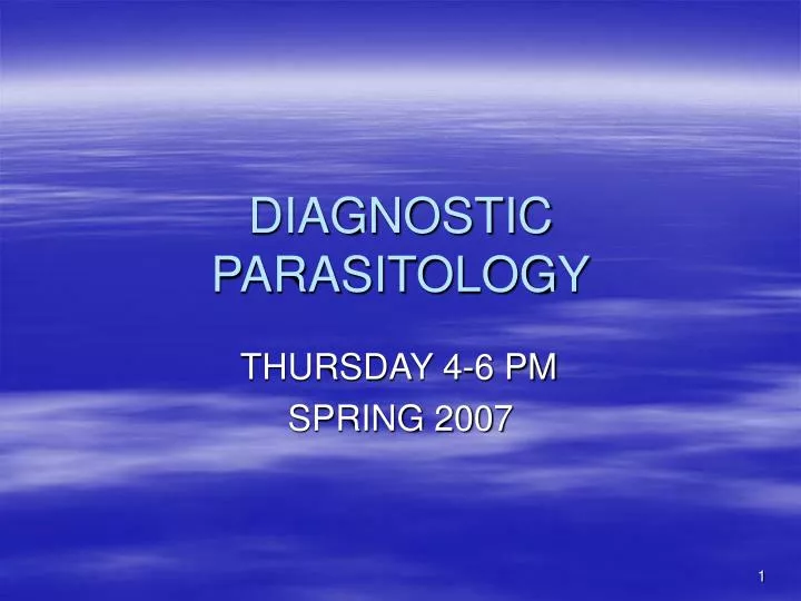 diagnostic parasitology