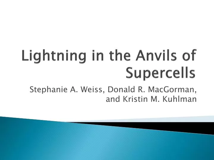 lightning in the anvils of supercells