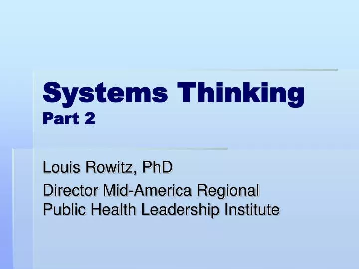 systems thinking part 2