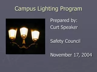 Campus Lighting Program