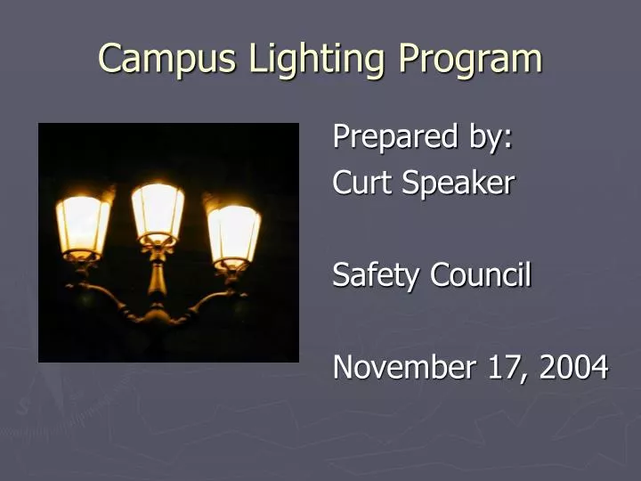 campus lighting program