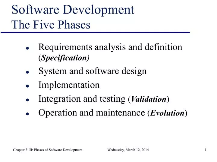 software development the five phases