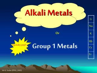 Alkali Metals